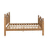Corona Scroll 4FT6 Bed High Foot End - Distressed Waxed Pine